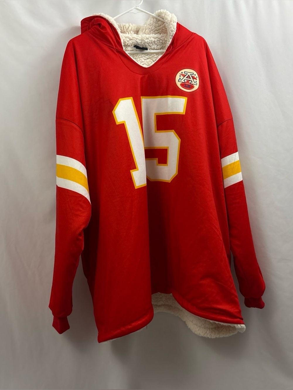 Patrick Mahomes Kansas City Chiefs Sherpa Lined Oversize Sherpa Hoodie One Size
